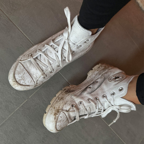 Durchgetragene Converse...